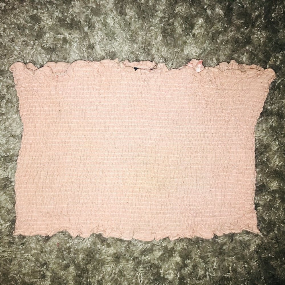 Pink Scrunch Tube Top